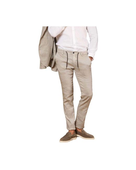 Mason's Hellbeige Leinen Baumwoll Jogger Hose in Natural für Herren