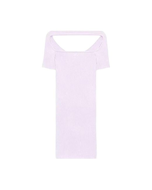 Courreges Purple Short Dresses