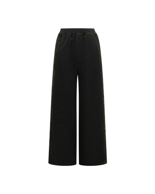 Pinko Broeken ,Zwart ,Denim Denim Jeans Met Kanten Zijband in het Black