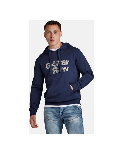 G-Star RAW Hoodie kapuzensweatshirt in Blue für Herren
