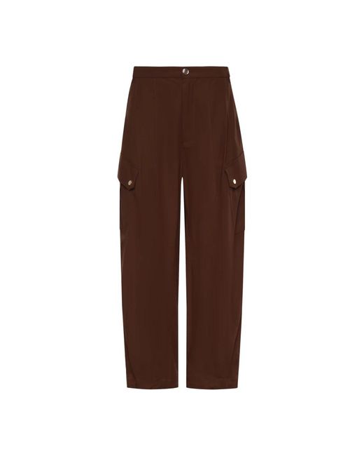 Pinko Brown Wide Trousers