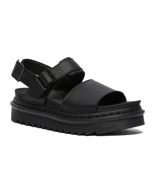 Dr. Martens Black Flat Sandals