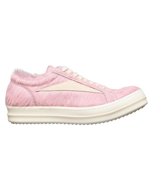 Sneakers vintage de piel y ante Rick Owens de color Pink