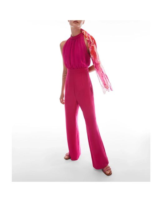 Pennyblack Pink Envers satin und georgette jumpsuit