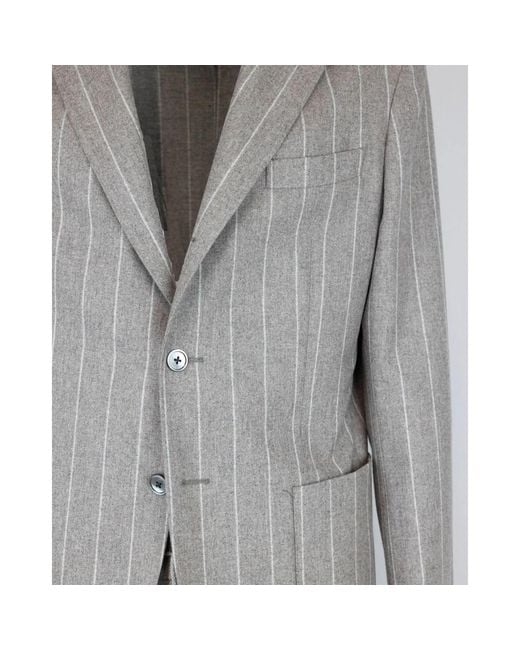 Lubiam Gray Single Breasted Suits for men