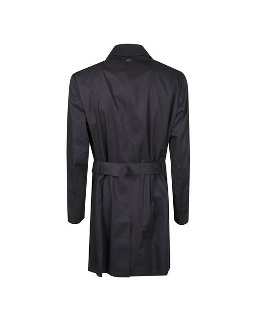 Herno Double Breasted Raincoat in het Blue voor heren