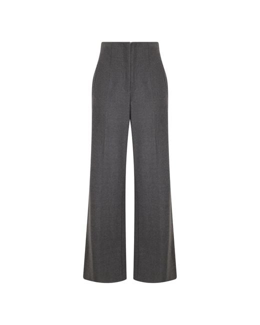 Alberta Ferretti Gray Wide Trousers