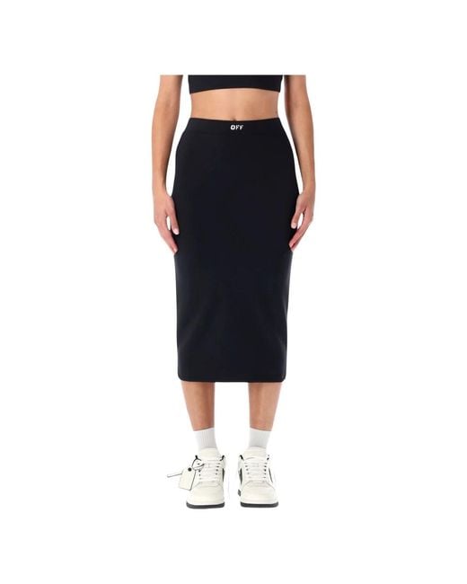 Off-White c/o Virgil Abloh Black Midi Skirts