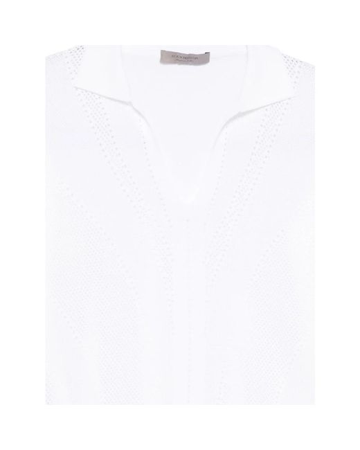 D.exterior White Polo Shirts