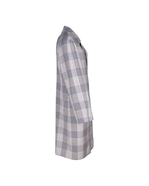 Gabriele Pasini Einreihiger Glen Check Wolltrench in Gray für Herren