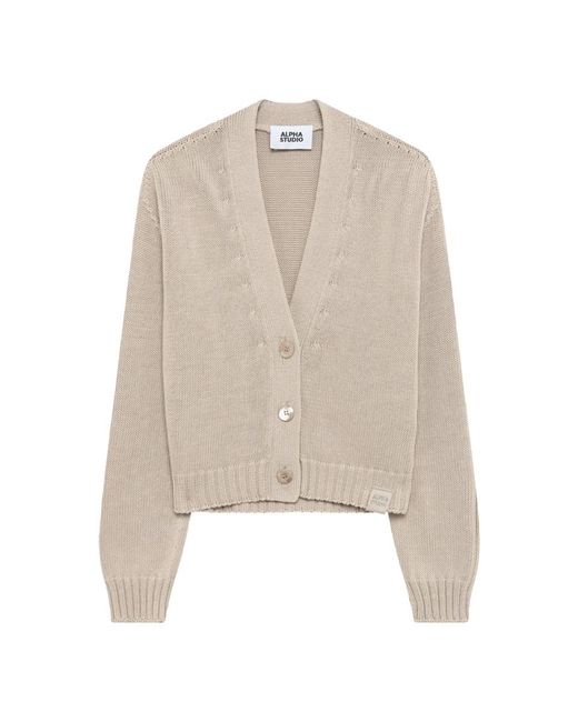 Cardigans Alpha Studio de color Natural
