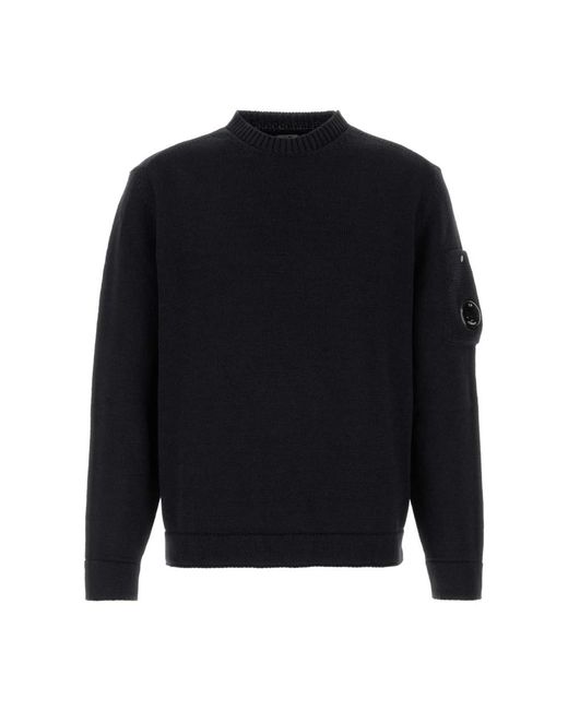C P Company Blue Round-Neck Knitwear for men