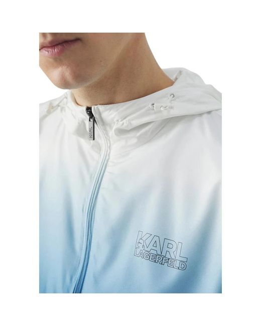 Karl Lagerfeld Kapuzen-blouson-jacke in Blue für Herren