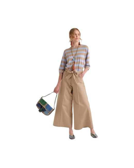 Maliparmi Brown Wide Trousers
