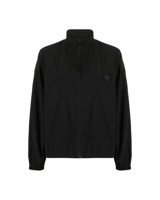 Giacca nera con collo a imbuto resistente all'acqua di Alexander Wang in Black