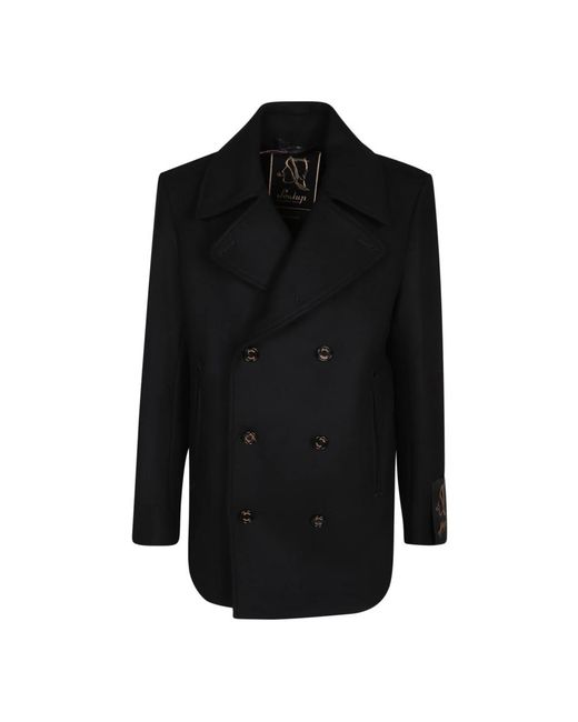 Sealup Black Double-Breasted Coats for men