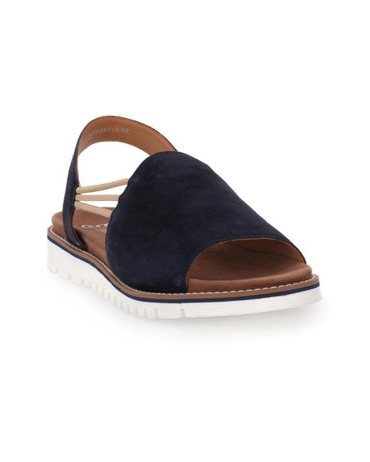 Ara Blue Flat Sandals