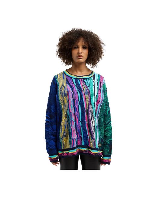 carlo colucci Blue Round-Neck Knitwear