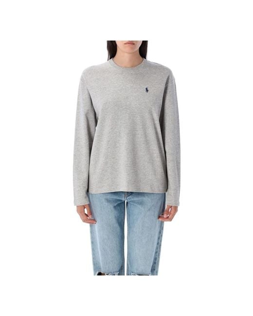 Polo Ralph Lauren Gray Long Sleeve Tops