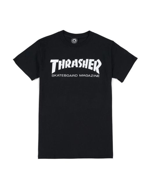 Thrasher Tops ,Zwart ,Katoen Skatemag Tee T-Shirt Zwart/Wit in het Black voor heren