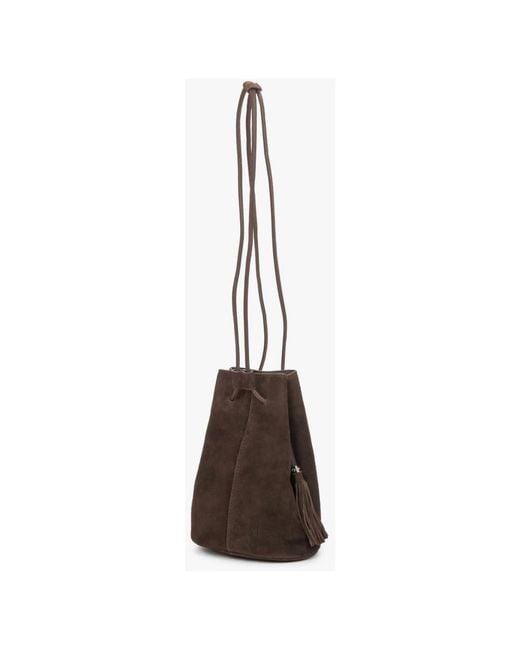 ESTRO Brown Bucket Bags