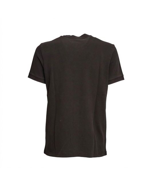 Fay Tops ,Bruin ,Katoen Piqué Katoenen T-Shirt in het Black voor heren
