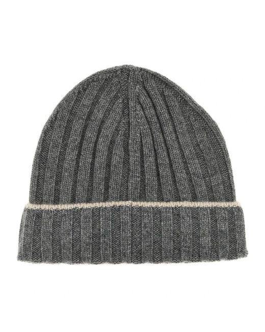 Beanies di Brunello Cucinelli in Gray da Uomo