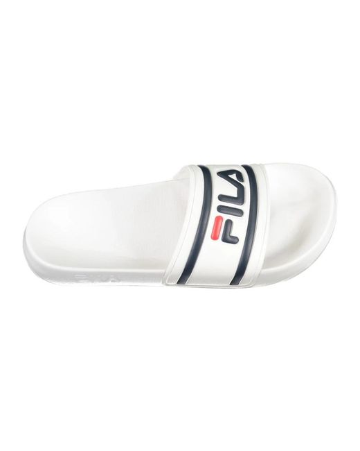 Fila White Sliders for men