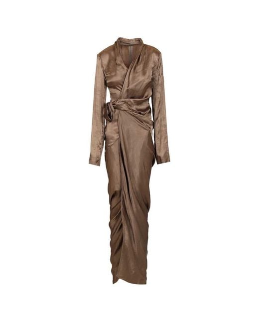 Rick Owens Natural Wrap Dresses