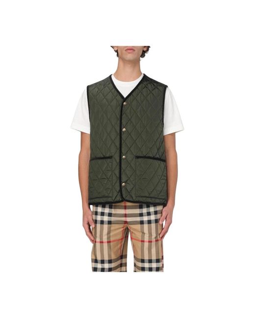 Vests Burberry de hombre de color Green