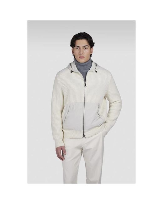 Paul & Shark Innovatieve Re-Wool Sweatshirt Met High Density Details in het White voor heren