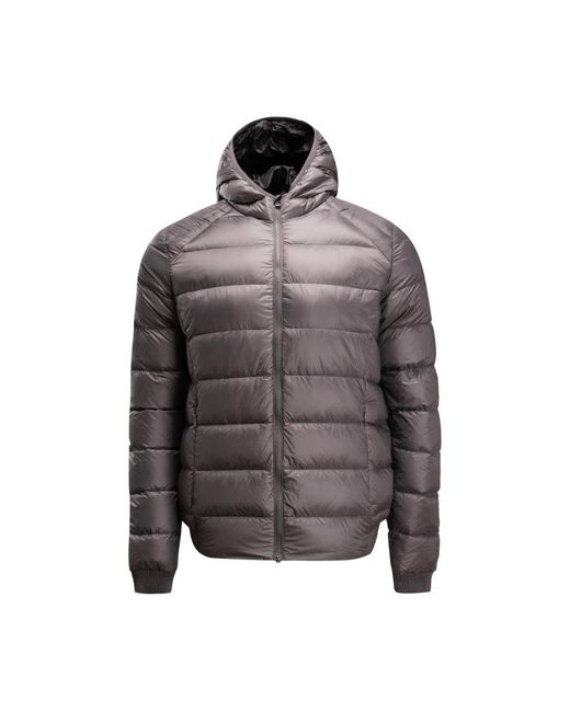 J.O.T.T Jassen ,Grijs ,Leer Hooded Arctic Down Jacket in het Gray voor heren