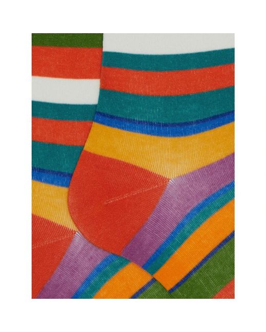 Gallo Lange Baumwollsocken Für Herren Mit Mehrfarbigen Streifen in Blue für Herren