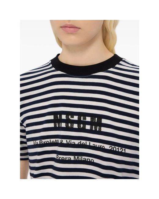 MSGM Blue T-Shirts