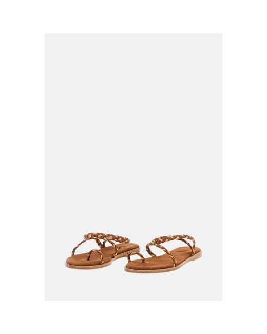 Ancient Greek Sandals Brown Flat Sandals