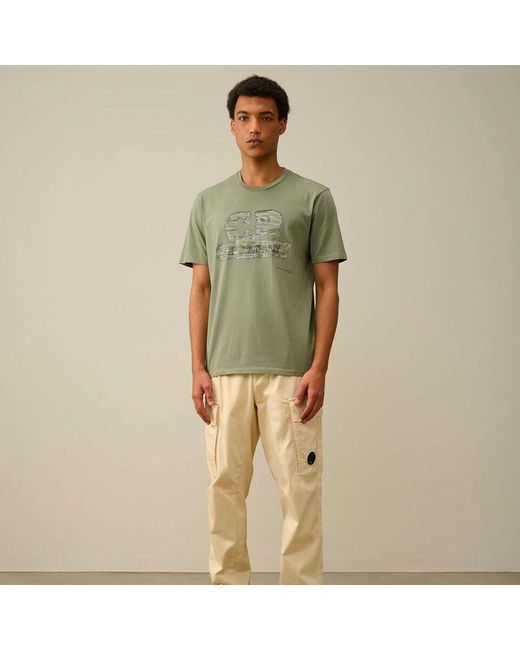 C P Company Casual t-shirt aus 100% baumwolle in Green für Herren