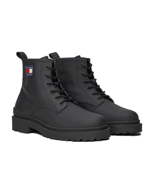 Tommy Hilfiger Blue Lace-Up Boots for men