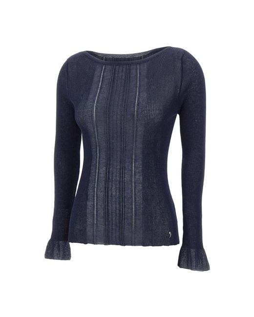 Etro Blue Round-Neck Knitwear