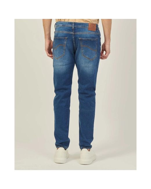 Yes Zee Slim fit basic 5-pocket jeans in Blue für Herren