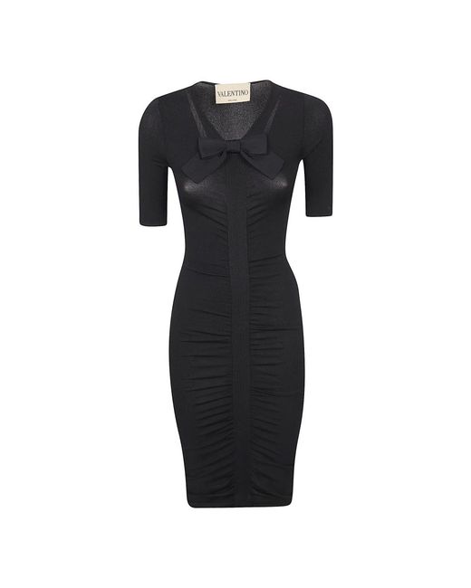 Valentino Garavani Black Knitted Dresses