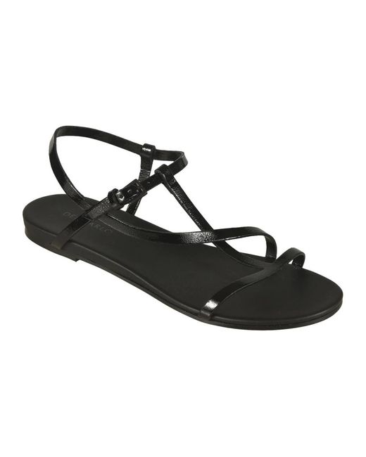 Roberto Del Carlo Black Flat Sandals