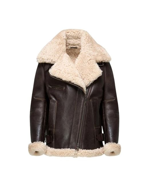 V.sp Faux Fur & Shearling Jackets in het Black