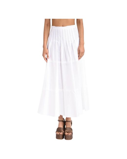 Max Mara White Midi Skirts