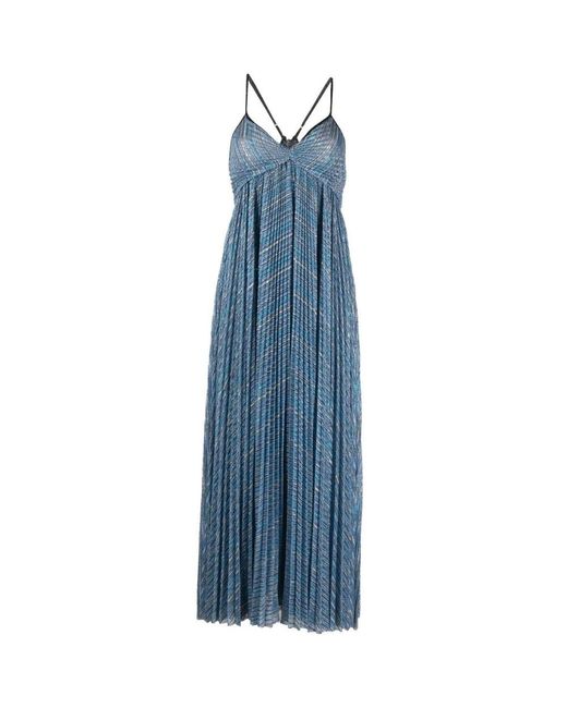 Forte Forte Geplooide Jurk in het Blue