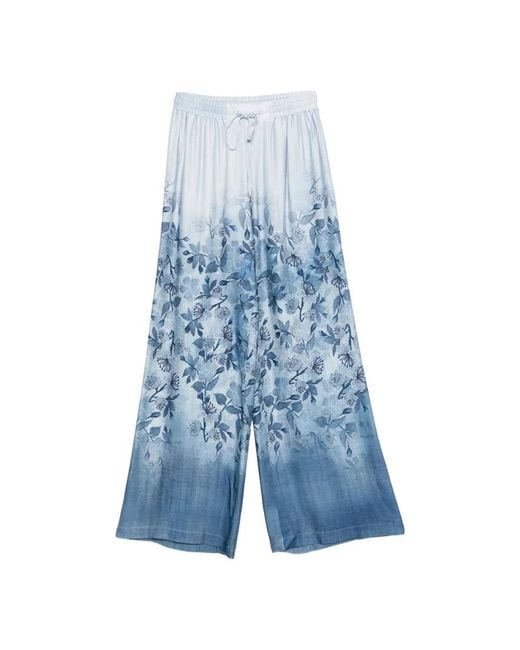 Ermanno Scervino Blue Wide Trousers