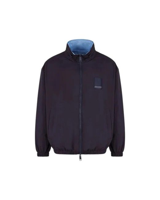 ARMANI EXCHANGE Jassen ,Blauw ,Nylon Marineblauw Sportjack in het Blue voor heren