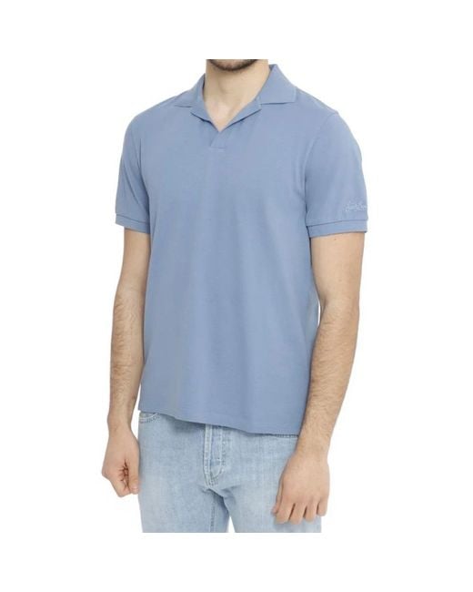 Mc2 Saint Barth Blue Polo Shirts for men
