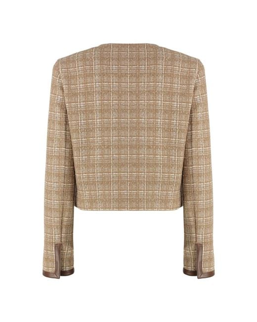Pinko Tweed Jackets in het Natural