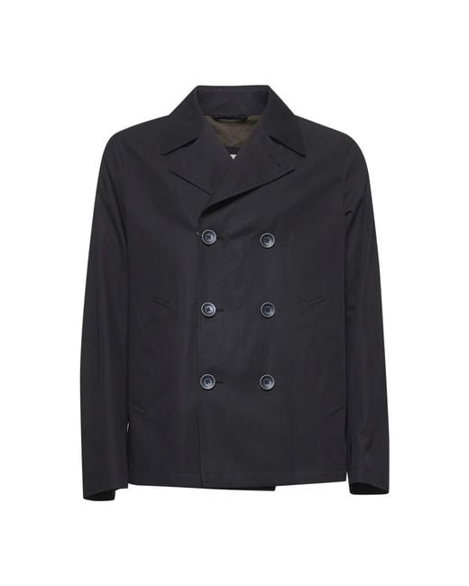 Herno Blue Double-Breasted Coats for men