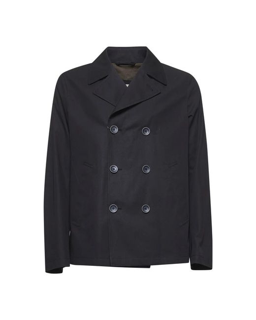 Herno Blue Double-Breasted Coats for men